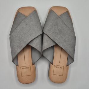 Dolce Vita Gray Crisscross Slide Mules